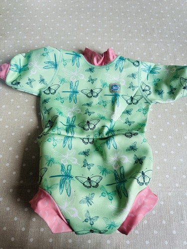 Happy nappy green pink wetsuit - nappy, green/pink